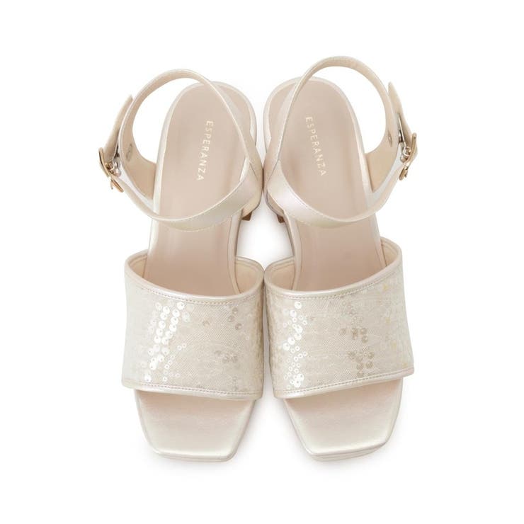 【ラク盛り／サンダル】リピーター続出／脚長美脚 スパンコール厚底サンダル | ESPERANZA | 詳細画像7 