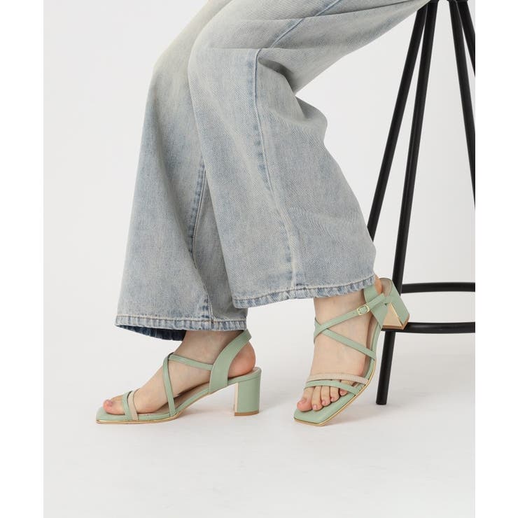 プレートヒールクロスベルトサンダル | ESPERANZA | 詳細画像4 