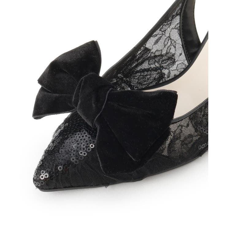 リボンチュールレースバックストラップ2WAYパンプス | ESPERANZA | 詳細画像14 