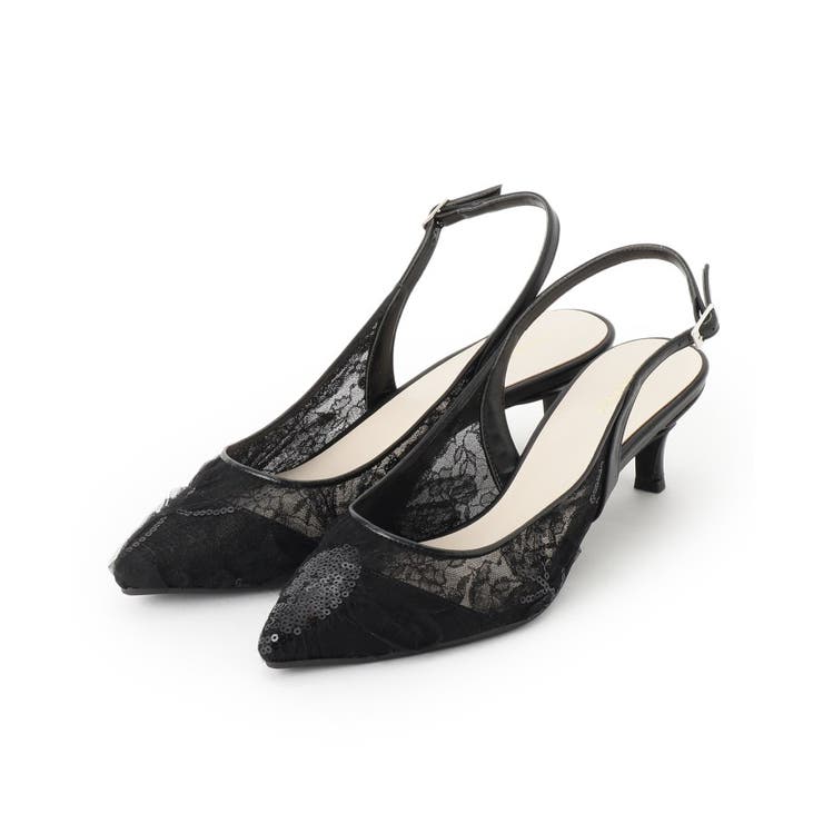 リボンチュールレースバックストラップ2WAYパンプス | ESPERANZA | 詳細画像20 