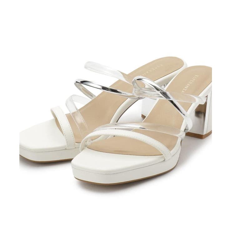 クリア×メタリックラインコンビヒールサンダル | ESPERANZA | 詳細画像26 