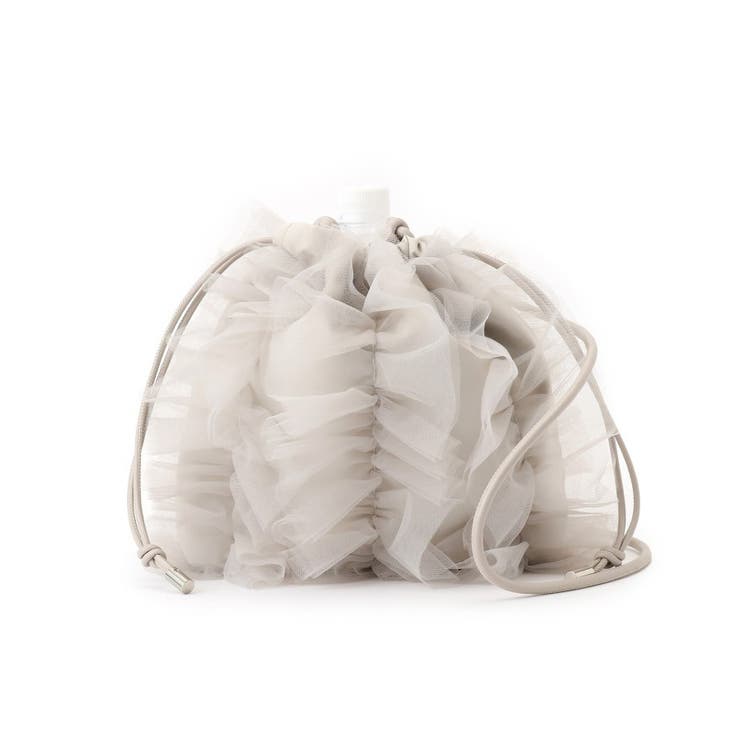 チュールフリル巾着ショルダーバッグ | ESPERANZA | 詳細画像1 