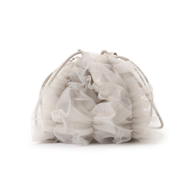 チュールフリル巾着ショルダーバッグ | ESPERANZA | 詳細画像3 