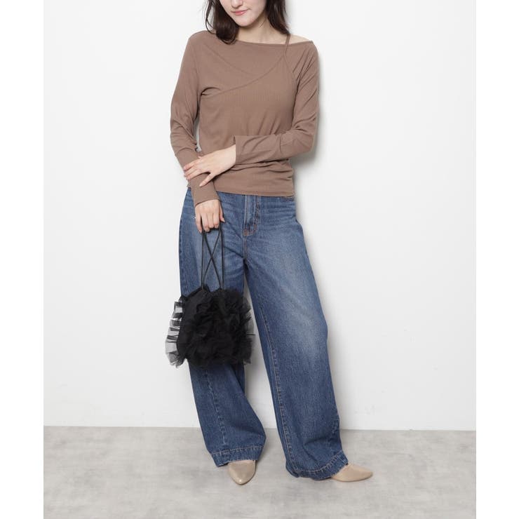 チュールフリル巾着ショルダーバッグ | ESPERANZA | 詳細画像14 