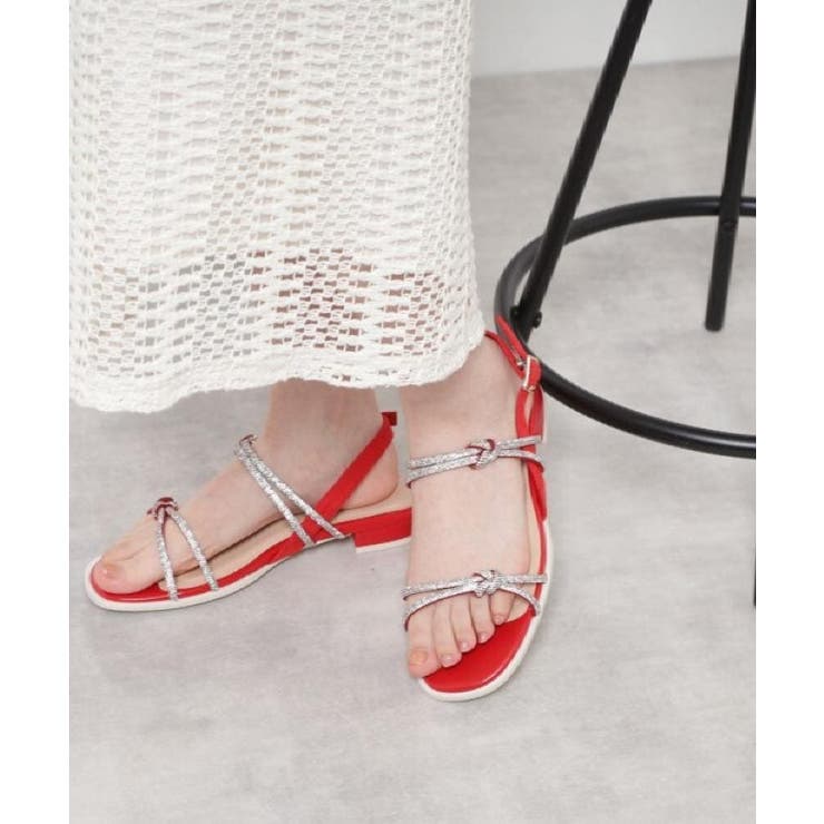 レッド(162) | ラインストーンサンダル | ESPERANZA