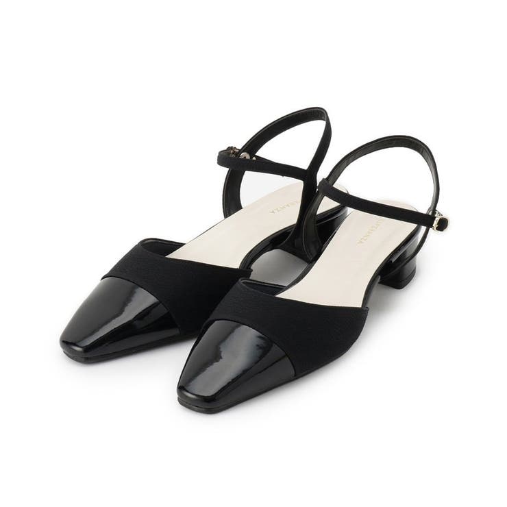 ブラック(319) | エナメル×ツイードストラップパンプス | ESPERANZA