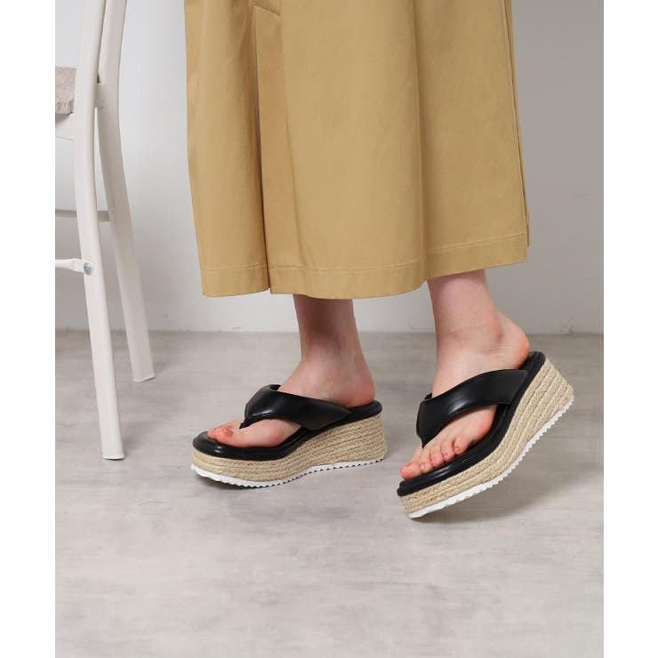 ブラック(019) | 厚底トングサンダル | ESPERANZA