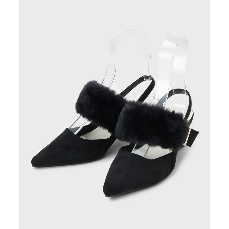 【Fur Collection】ファー付き2WAYスリングバックミュールパンプス | ESPERANZA | 詳細画像12 