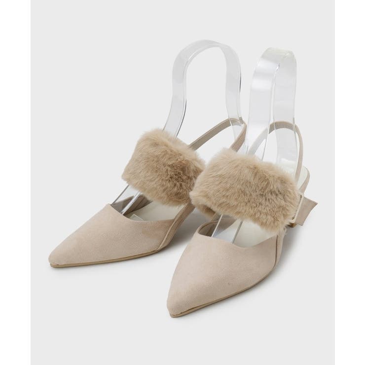 【Fur Collection】ファー付き2WAYスリングバックミュールパンプス | ESPERANZA | 詳細画像13 