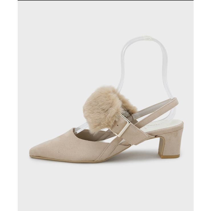 【Fur Collection】ファー付き2WAYスリングバックミュールパンプス | ESPERANZA | 詳細画像16 