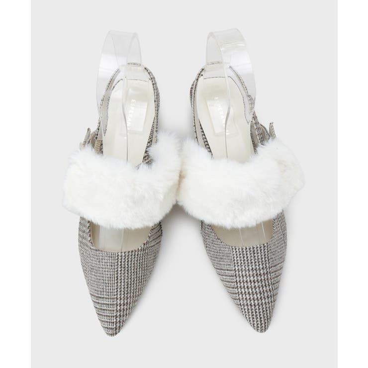 【Fur Collection】ファー付き2WAYスリングバックミュールパンプス | ESPERANZA | 詳細画像19 