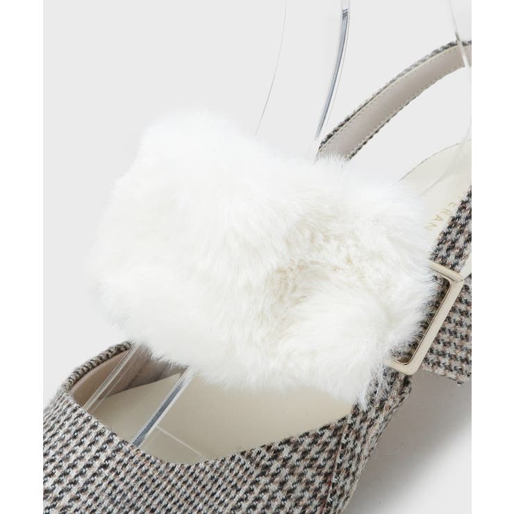 【Fur Collection】ファー付き2WAYスリングバックミュールパンプス | ESPERANZA | 詳細画像23 
