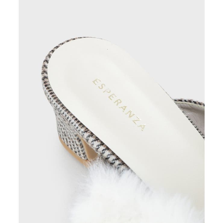 【Fur Collection】ファー付き2WAYスリングバックミュールパンプス | ESPERANZA | 詳細画像26 