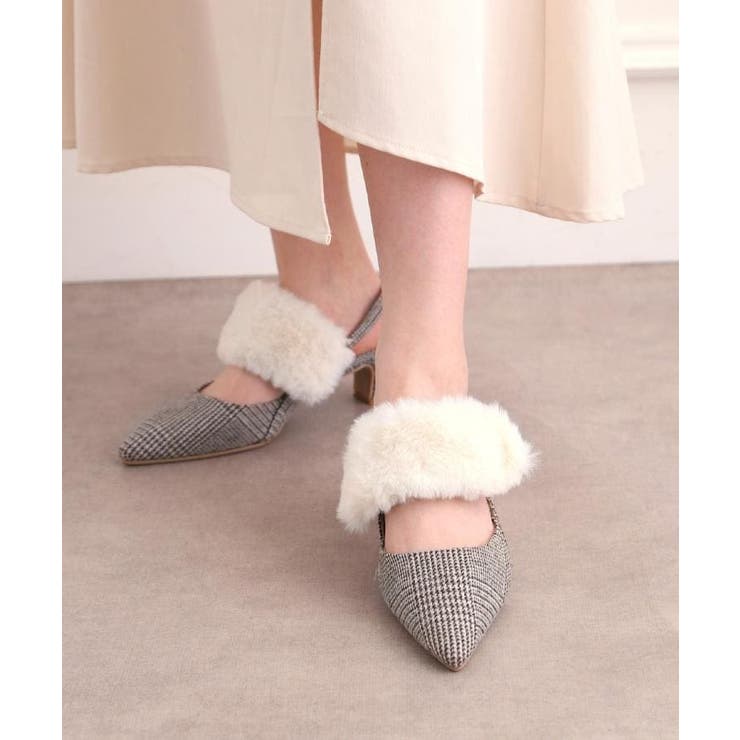 【Fur Collection】ファー付き2WAYスリングバックミュールパンプス | ESPERANZA | 詳細画像8 