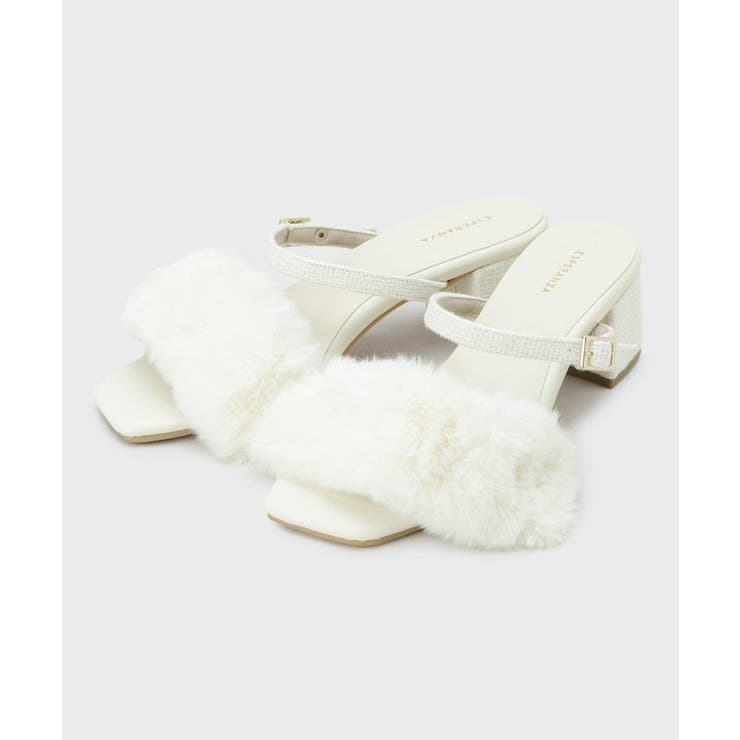 【Fur Collection】フェイクファー付き2WAYミュールサンダル | ESPERANZA | 詳細画像12 