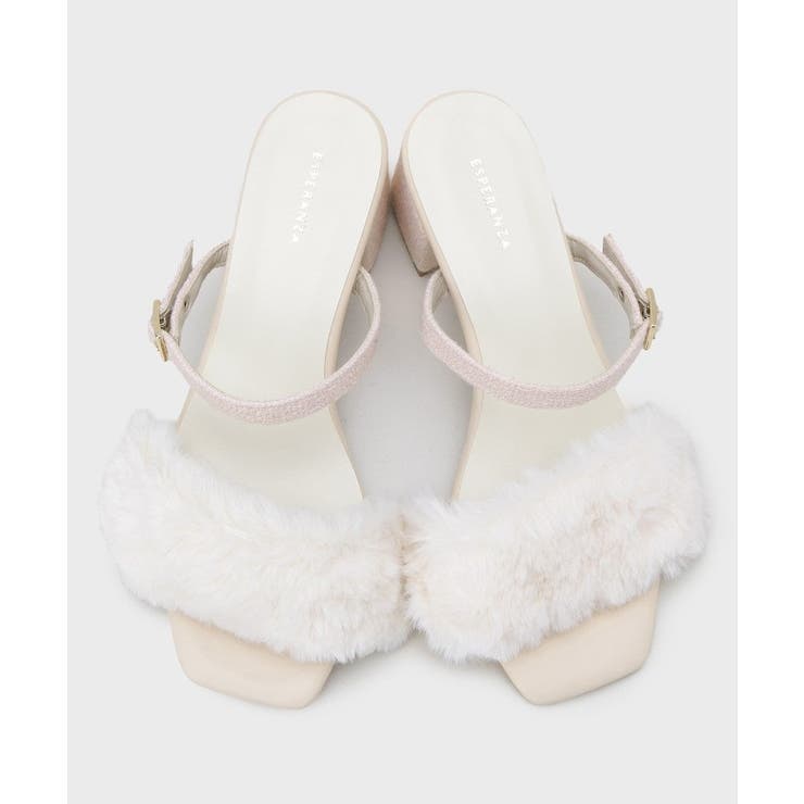 【Fur Collection】フェイクファー付き2WAYミュールサンダル | ESPERANZA | 詳細画像19 