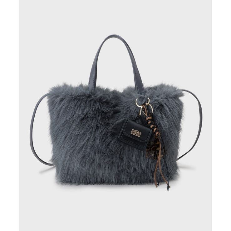【EC限定】チャーム付きフェイクファートート | ESPERANZA | 詳細画像10 