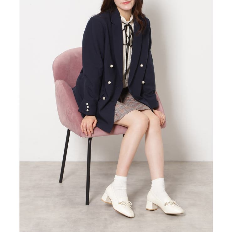 ビジュー付リボンローファー | ESPERANZA | 詳細画像3 