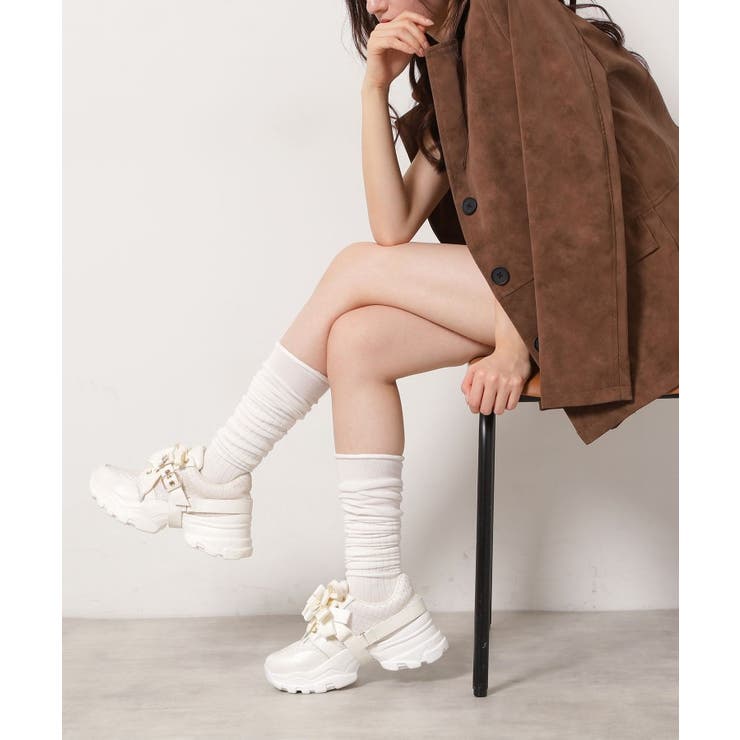 ツインリボンベルト付きラメスニーカー | ESPERANZA | 詳細画像3 