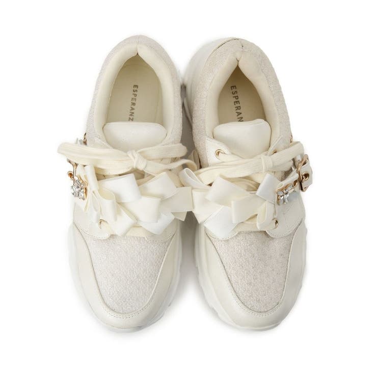 ツインリボンベルト付きラメスニーカー | ESPERANZA | 詳細画像18 