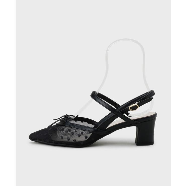 チュールリボンバックストラップパンプス | ESPERANZA | 詳細画像15 