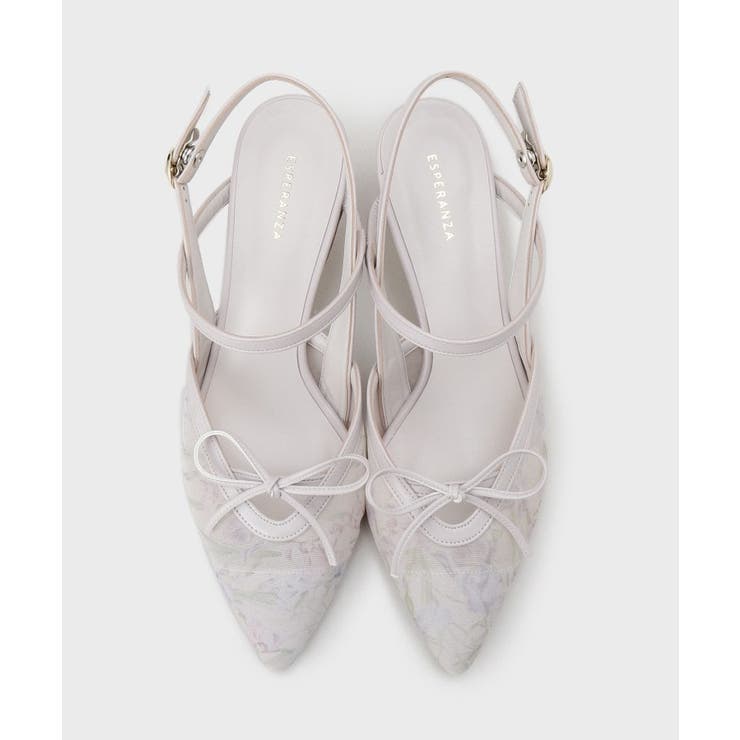 チュールリボンバックストラップパンプス | ESPERANZA | 詳細画像17 