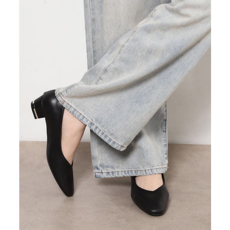 ブラック(019) | 【新生活おすすめ】クッションスクエアヒール | ESPERANZA