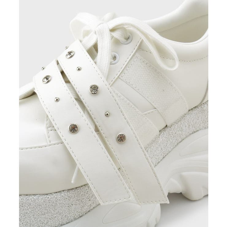 ラインストーンスタッズ厚底スニーカー | ESPERANZA | 詳細画像17 