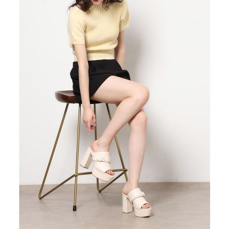 【ラク盛り／サンダル】リピーター続出／脚長美脚 ベルト付き2WAYミュール | ESPERANZA | 詳細画像2 