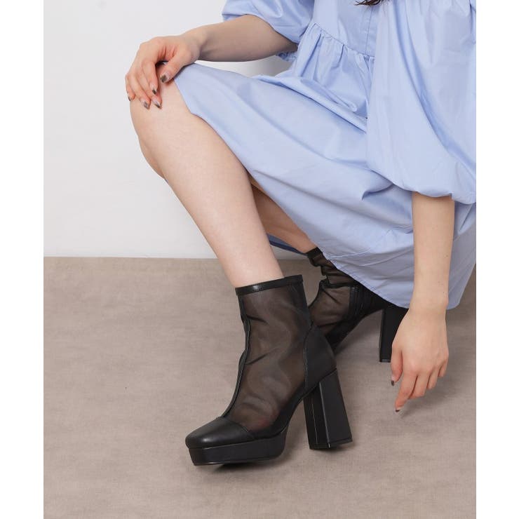 ブラック(319) | チュールスクエアブーツ | ESPERANZA