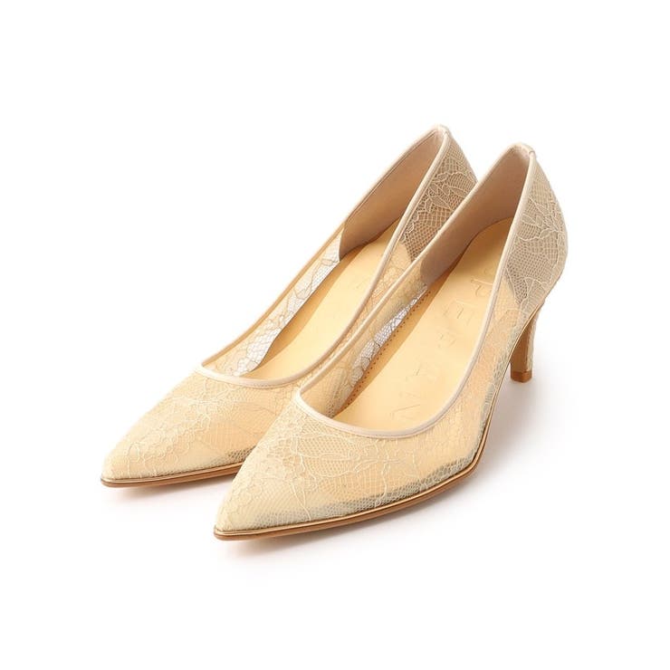 ベージュ(952) | 疲れにくいパンプスNeoレース＜約7.5cmヒール＞ | ESPERANZA