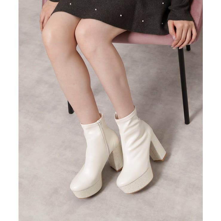 新色追加リピーター続出 脚長美脚 厚底ショートブーツ | ESPERANZA | 詳細画像25 