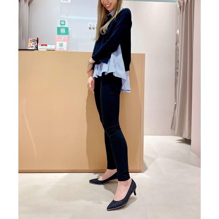履きやすいパンプスヒール約5.5cm/グリッター | ESPERANZA | 詳細画像14 