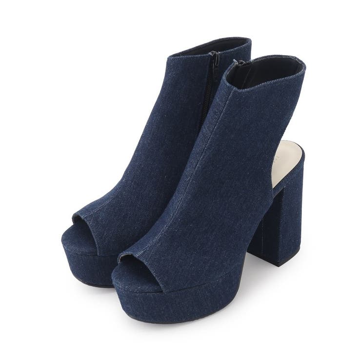 ネイビー(393) | 【ラク盛り／ブーサン】リピーター続出／脚長美脚 厚底ブーツサンダル | ESPERANZA