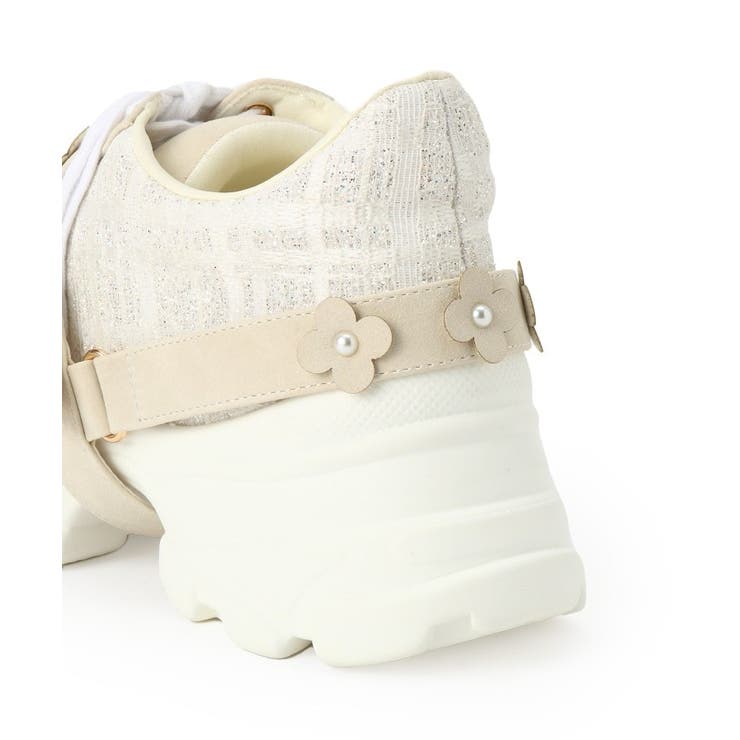 ツイード風フラワーベルト厚底スニーカー | ESPERANZA | 詳細画像11 