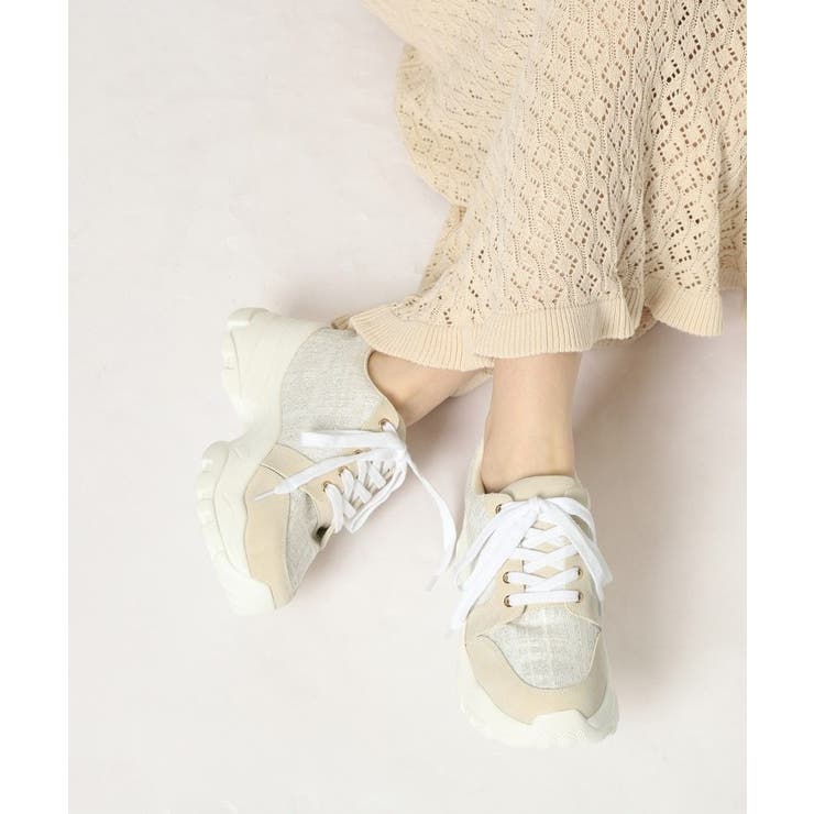 ツイード風フラワーベルト厚底スニーカー | ESPERANZA | 詳細画像18 