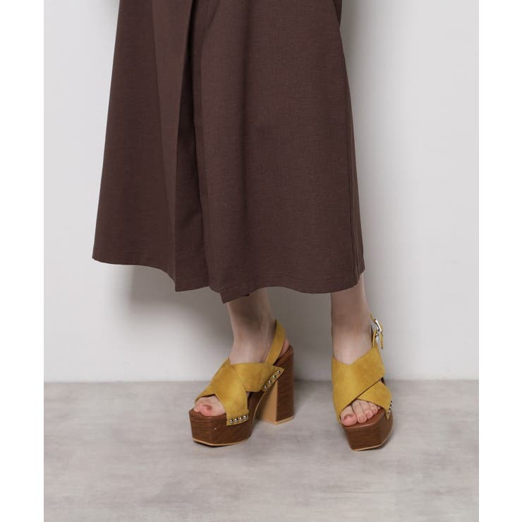 【ラク盛り／サンダル】リピーター続出／脚長美脚 クロススタッズサンダル | ESPERANZA | 詳細画像20 