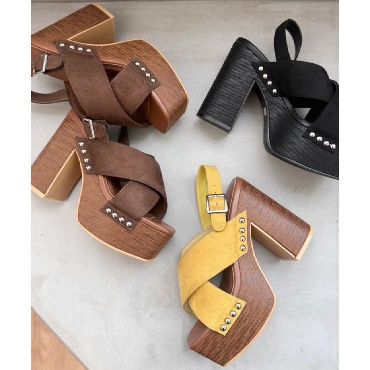 【ラク盛り／サンダル】リピーター続出／脚長美脚 クロススタッズサンダル | ESPERANZA | 詳細画像26 