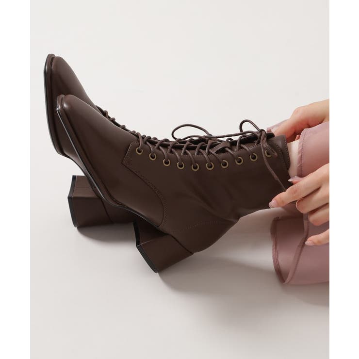 スクエアレースアップショートブーツ レイン対応 | ESPERANZA | 詳細画像9 