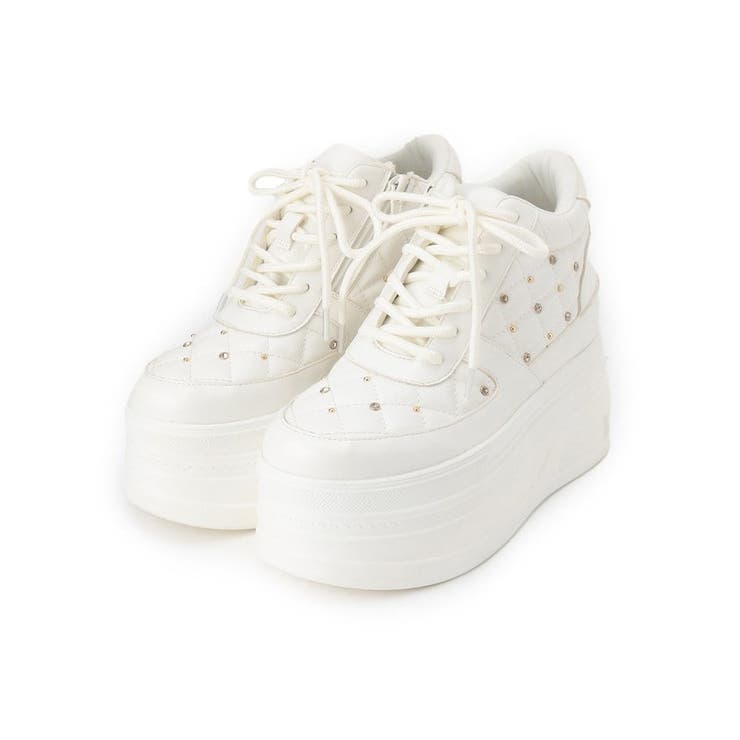 きゅんフィット厚底フラットキルティングスタッズスニーカー | ESPERANZA | 詳細画像10 