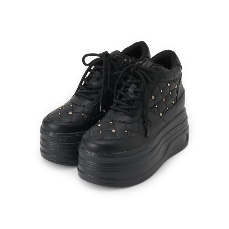 きゅんフィット厚底フラットキルティングスタッズスニーカー | ESPERANZA | 詳細画像12 