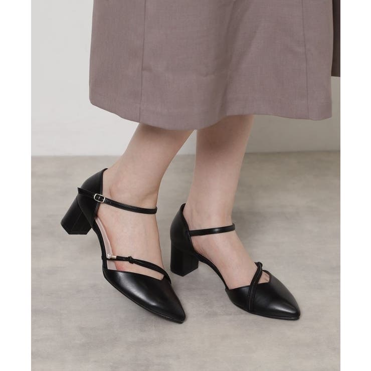 ポインテッドトゥパール調付きセパレートパンプス | ESPERANZA | 詳細画像6 