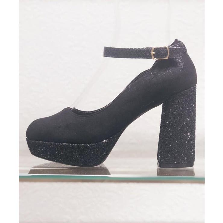 グリッターチャンキーヒールパンプス 品番 Wrdw Esperanza エスペランサ のレディースファッション通販 Shoplist ショップリスト