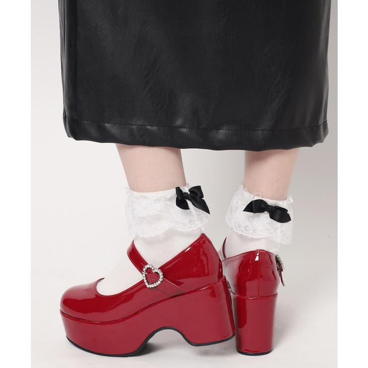 キラキラハートバックルらくちんウエッジ厚底パンプス | ESPERANZA | 詳細画像27 