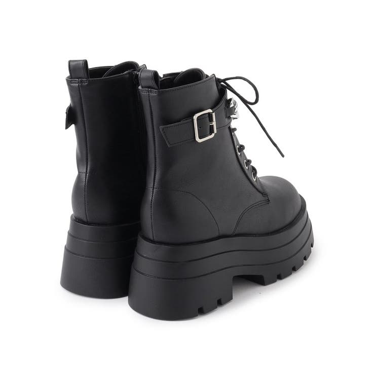厚底3段ソールチェーン付き ベルト付きレースアップブーツ | ESPERANZA | 詳細画像5 