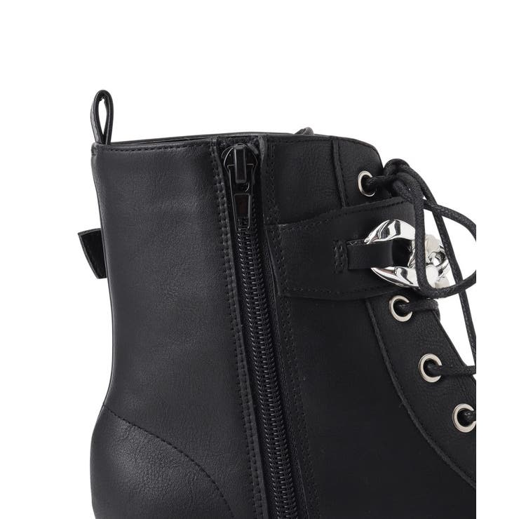 厚底3段ソールチェーン付き ベルト付きレースアップブーツ | ESPERANZA | 詳細画像12 