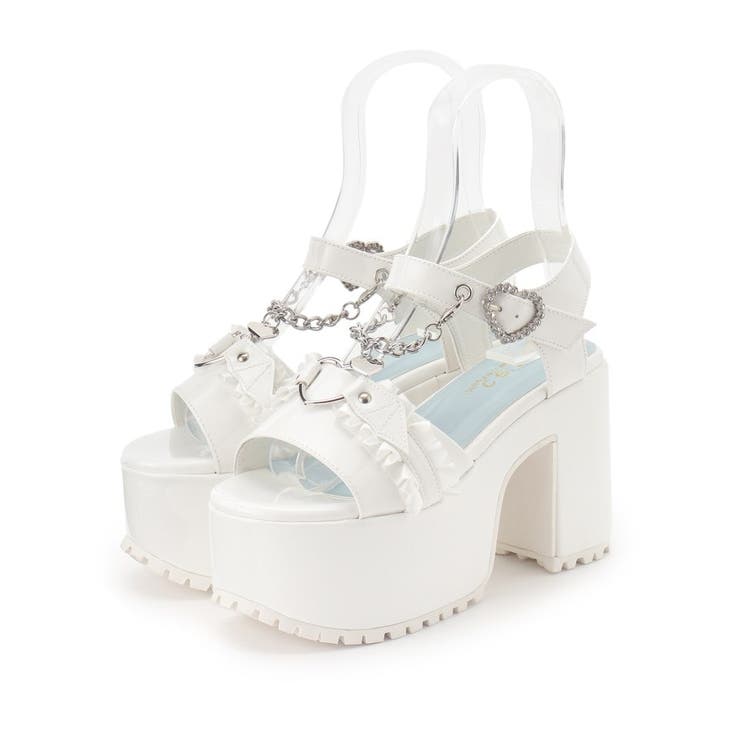 ホワイト(201) | 厚底羽つきハートサンダル 24SS | ESPERANZA