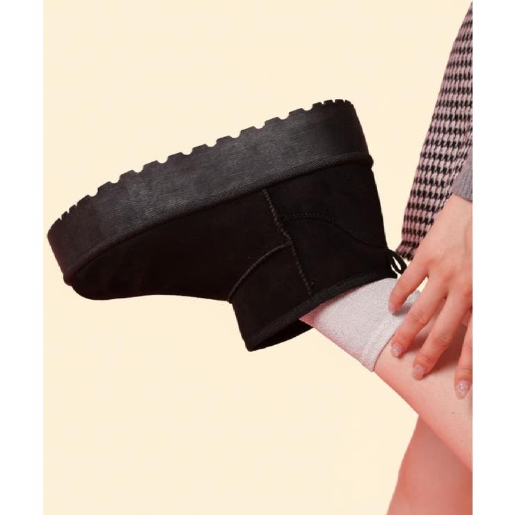 ブラック(019) | 厚底プレーンフェイクムートン | ESPERANZA