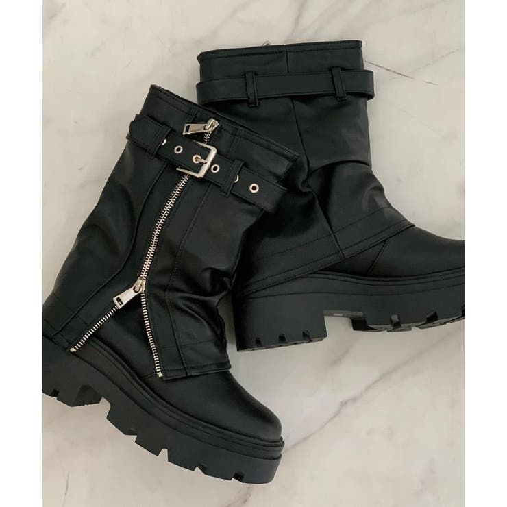 ブラック(019) | ベルト付きカバーブーツ | ESPERANZA