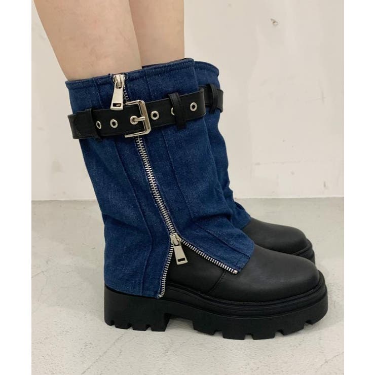 ブルー(393) | ベルト付きカバーブーツ | ESPERANZA